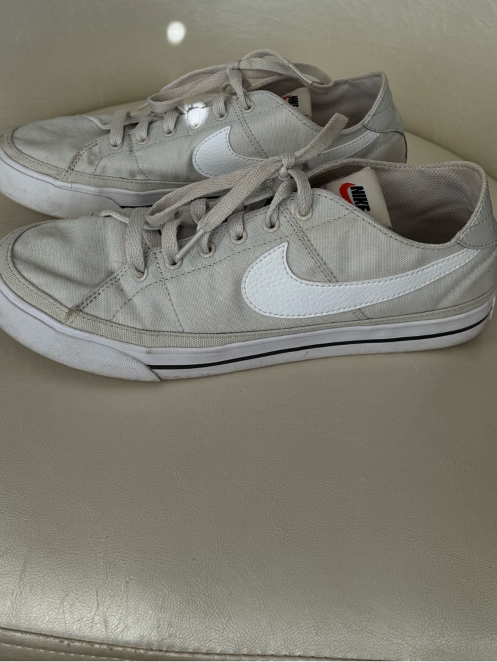 Nike Court Legacy Beige Canvas Sneakers-Women’s 10.5
